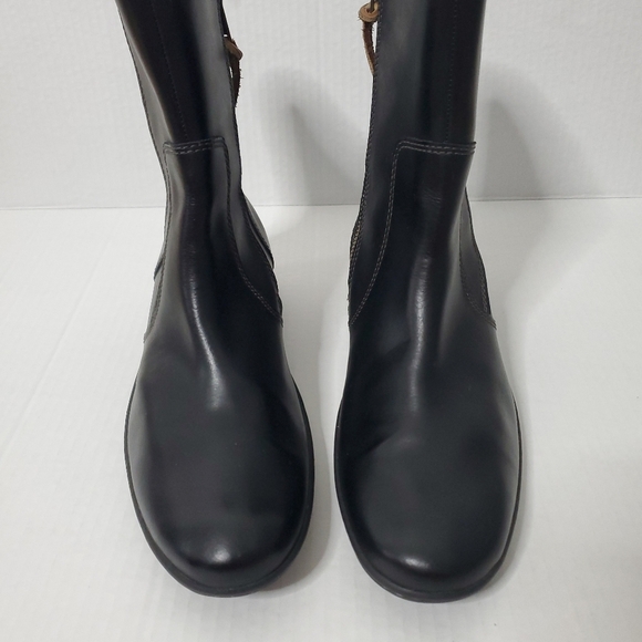 Timberland Womens Side Zip Leather Booties Size 8.5M Waterproof Black Mid Calf - Picture 4 of 16